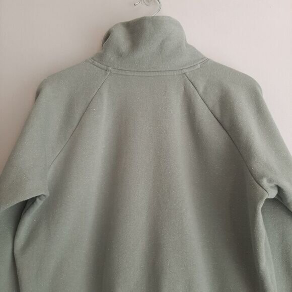 UNDER ARMOUR High Neck Comfy Sweatshirt Sage Green Sz S Flawed - Picture 9 of 13